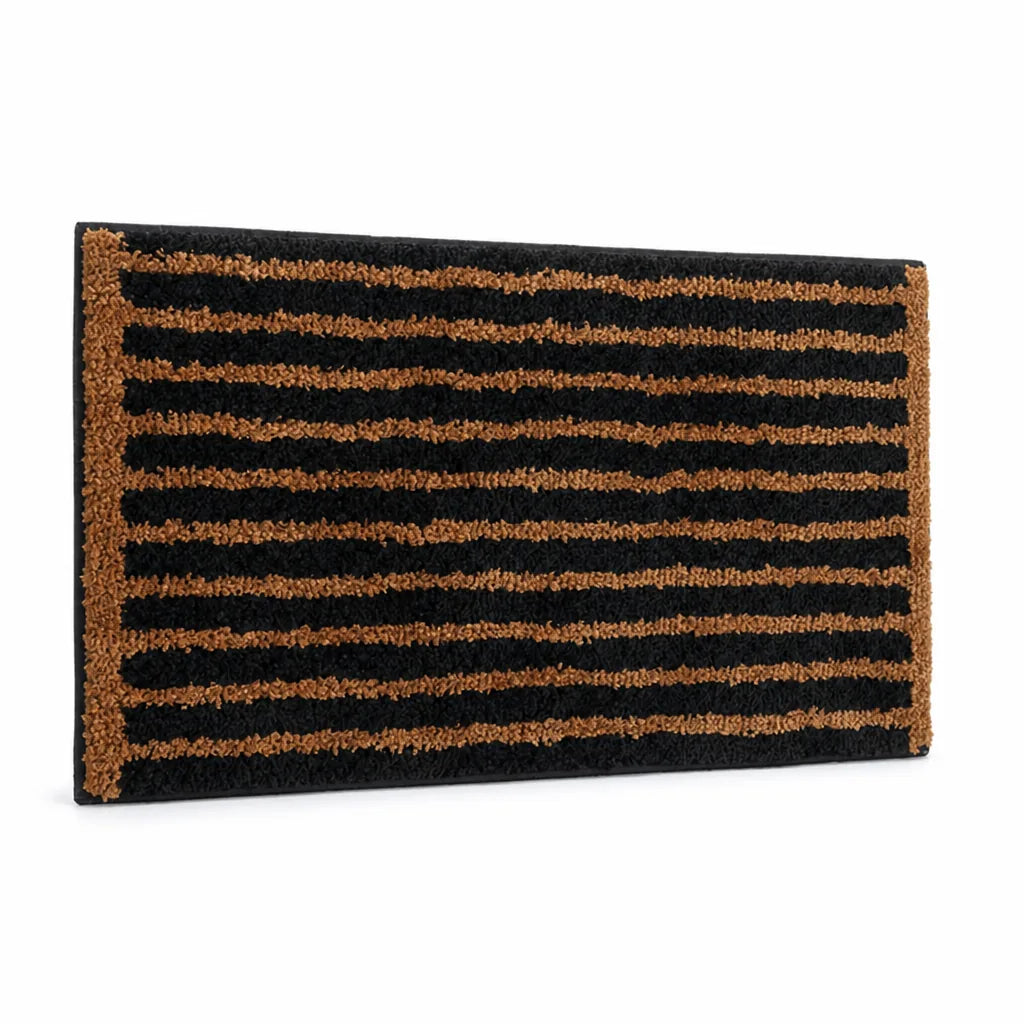 Bath Mat Retro Check Cotton Tufted Non-Slip