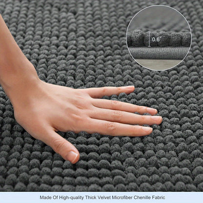 Bath Mat Round Chenille Non-Slip Quick-Drying