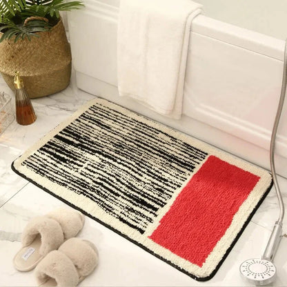 Bath Mat Scandinavian Abstract Non-Slip & Absorbent