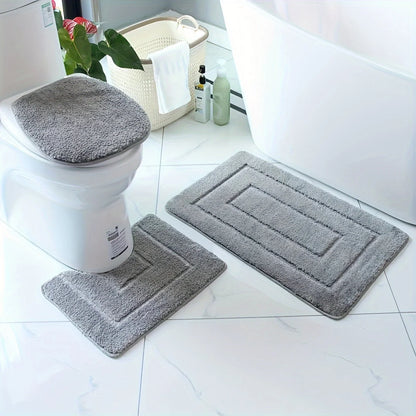 Bath Mat Set Non-Slip Quick-Drying Microfiber Set of 2