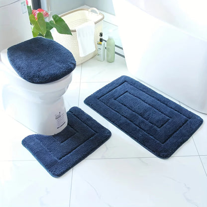 Bath Mat Set Non-Slip Quick-Drying Microfiber Set of 2