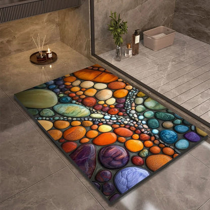 Bath Mat Stone-Look Ultra-Fast Drying & Non-Slip Backing