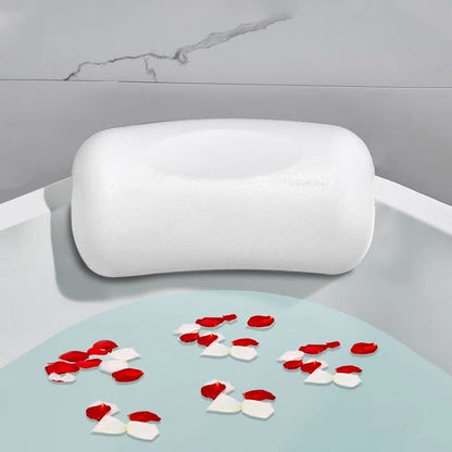 Bath Pillow Contoured Foam Support with Suction Cups