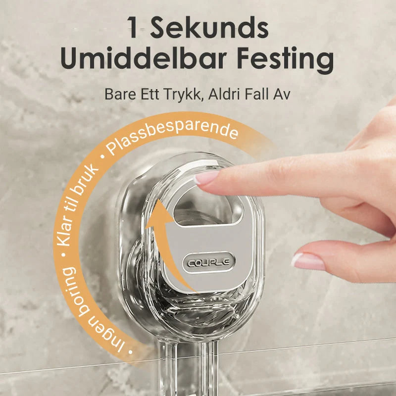 Bathroom Storage Rack Suction Cup No-Drill Drainage Hole