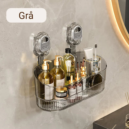 Bathroom Storage Rack Suction Cup No-Drill Drainage Hole