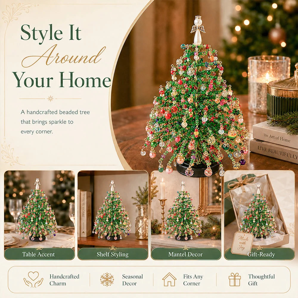 Beaded Tree Craft Kit Warm Light String Included