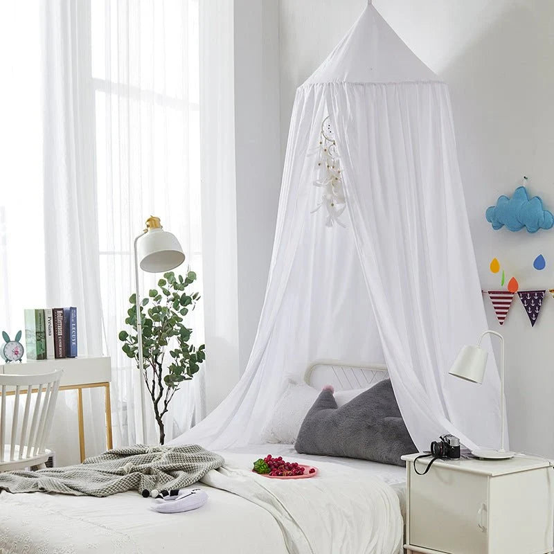 Bed Canopy for Kids Breathable Polyester-Cotton Ceiling Mounting Kit