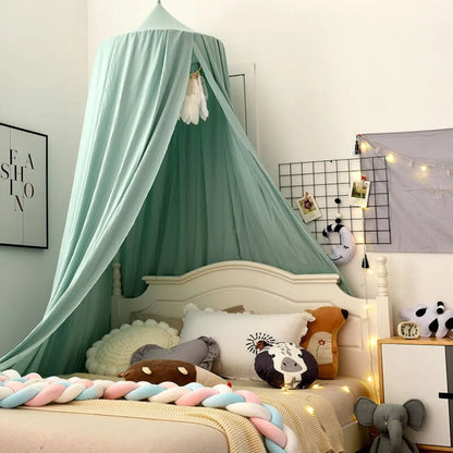 Bed Canopy for Kids Breathable Polyester-Cotton Ceiling Mounting Kit