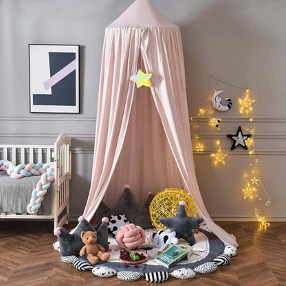Bed Canopy for Kids Breathable Polyester-Cotton Ceiling Mounting Kit