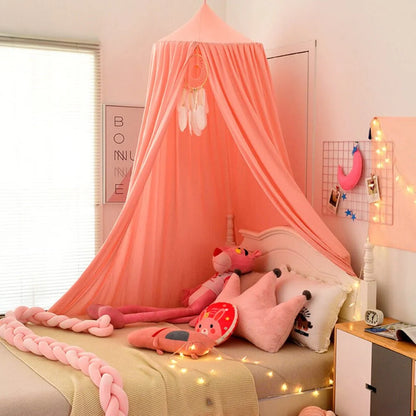 Bed Canopy for Kids Breathable Polyester-Cotton Ceiling Mounting Kit