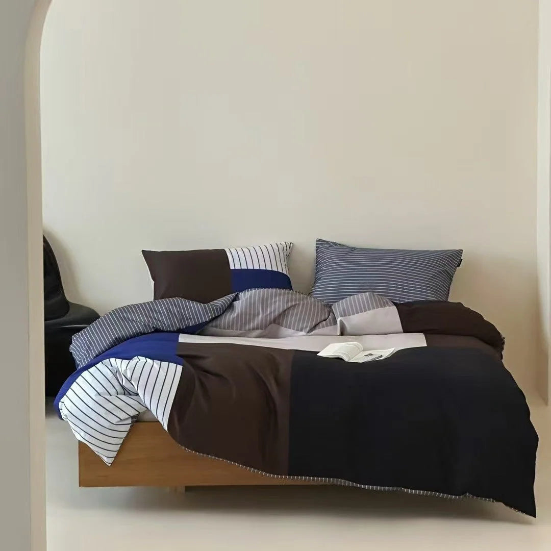 Bedding Set Cotton Percale Reversible 4-Piece