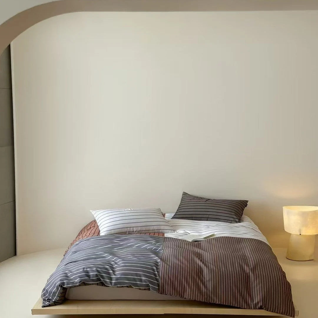 Bedding Set Cotton Percale Reversible 4-Piece