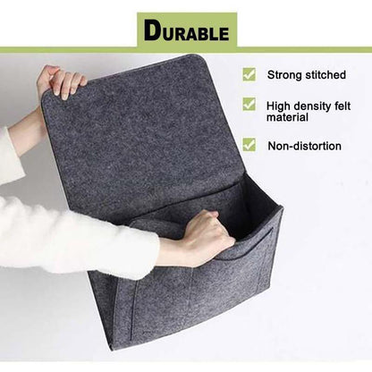 Bedside Organizer Felt Multiple Pockets Tool-Free Setup