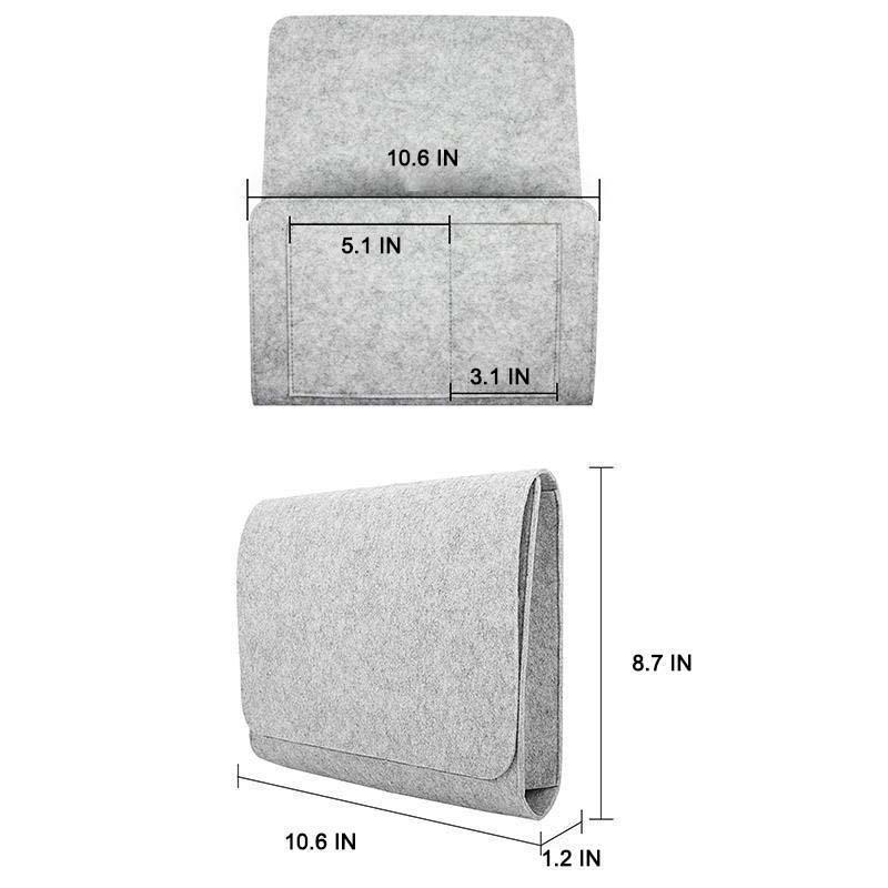 Bedside Organizer Felt Multiple Pockets Tool-Free Setup