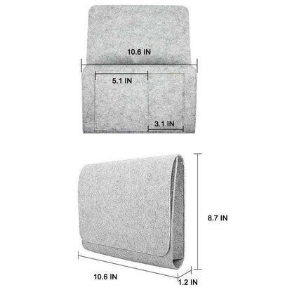 Bedside Organizer Felt Multiple Pockets Tool-Free Setup