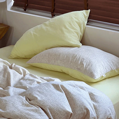 Bedspread Set Cotton-Linen Blend Quilted 4-Piece Set