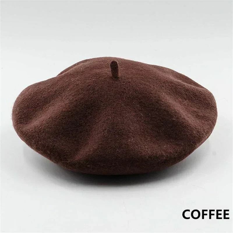 Beret Classic Round Soft Felt Lightweight