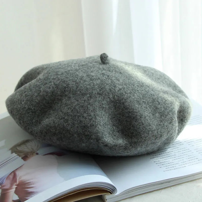Beret Classic Round Soft Felt Lightweight