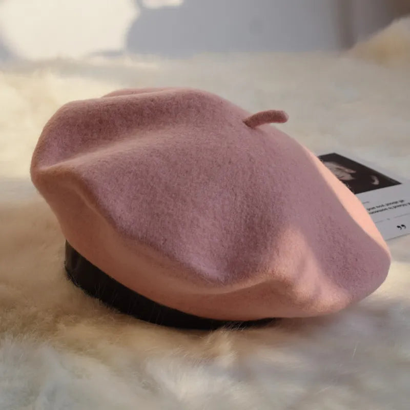 Beret Classic Round Soft Felt Lightweight