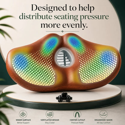Bike Saddle Noseless Ergonomic Perforated Center Channel