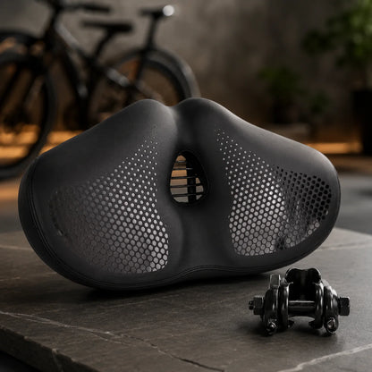 Bike Saddle Noseless Ergonomic Perforated Center Channel