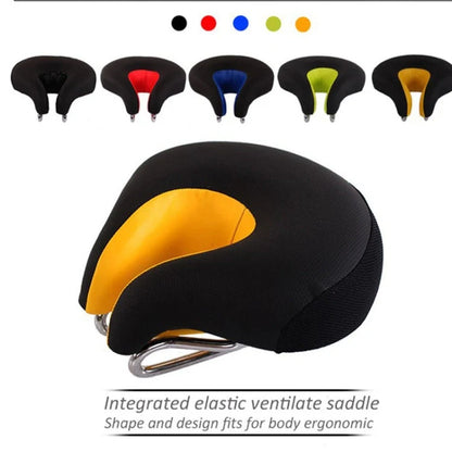 Bike Saddle Noseless Ergonomic Thick Padding Shock Absorbing