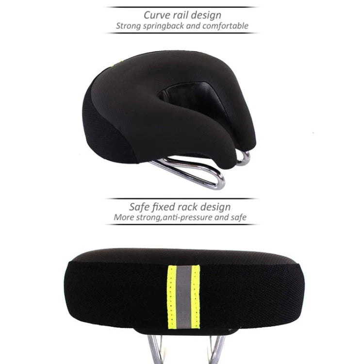 Bike Saddle Noseless Ergonomic Thick Padding Shock Absorbing