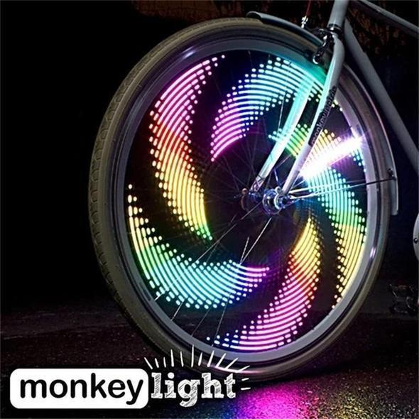 Bike Wheel Lights Motion-Activated 30 RGB Patterns IP65 Water-Resistant