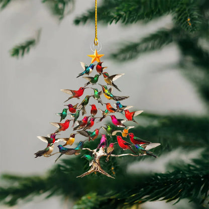 Bird Ornament Crystal Glass Light-Reflecting Ready to Hang