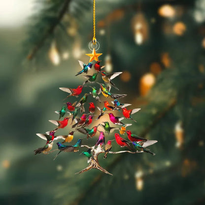 Bird Ornament Crystal Glass Light-Reflecting Ready to Hang