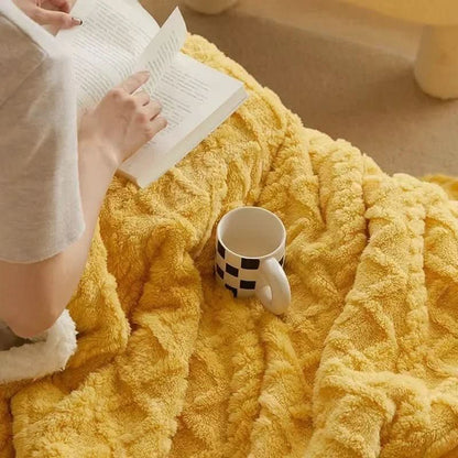 Blanket Double-Sided Lambswool Blend Machine-Washable Waterproof