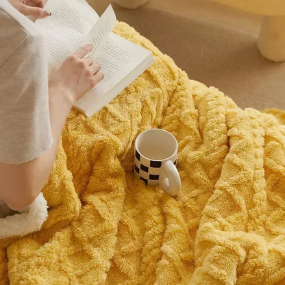 Blanket Lambswool Reversible Microfiber Machine Washable