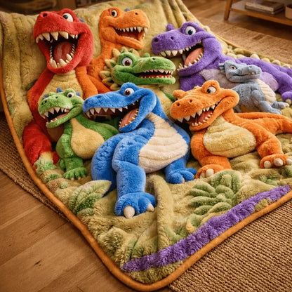 Blanket Oversized Dinosaur Print Soft & Machine Washable