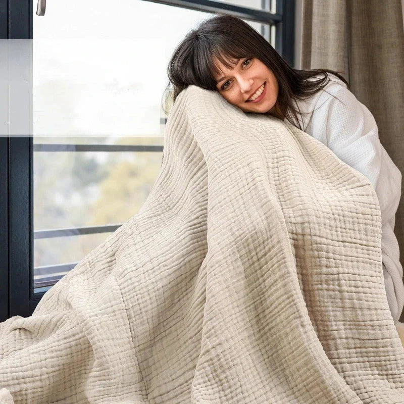 Blanket Six-Layer Muslin Cotton Breathable & Washable