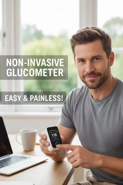 Blood Glucose Monitor Non-Invasive 5-Second Digital Readout
