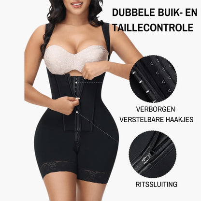 Bodysuit Open-Bust Firm Compression Flexible Boning