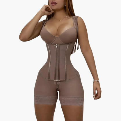 Bodysuit Open-Bust Firm Compression Flexible Boning