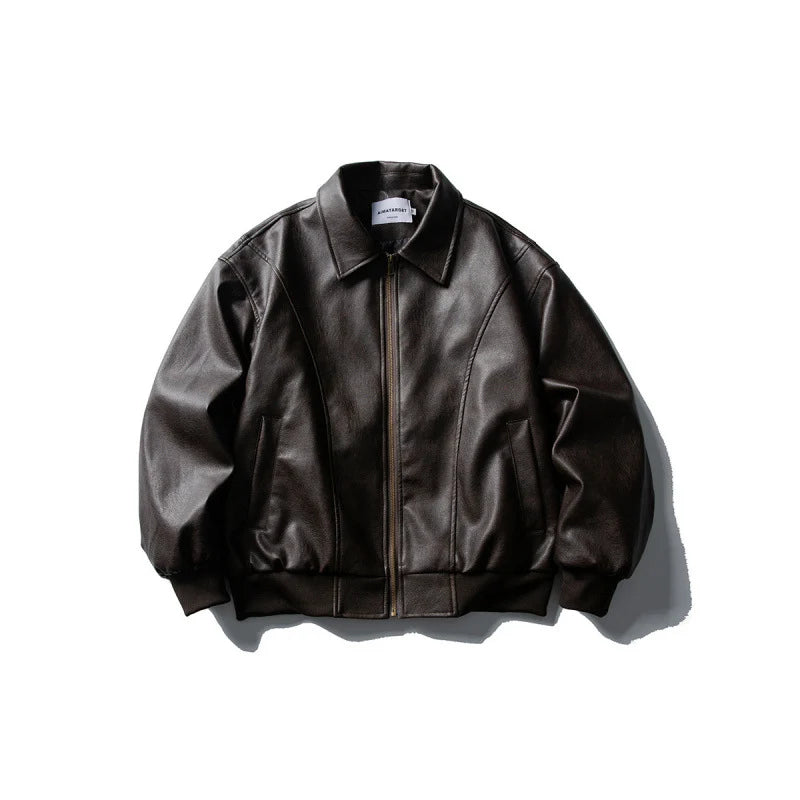 Bomber Jacket Boxy Fit Full-Length Zip Ribbed Cuffs & Hem