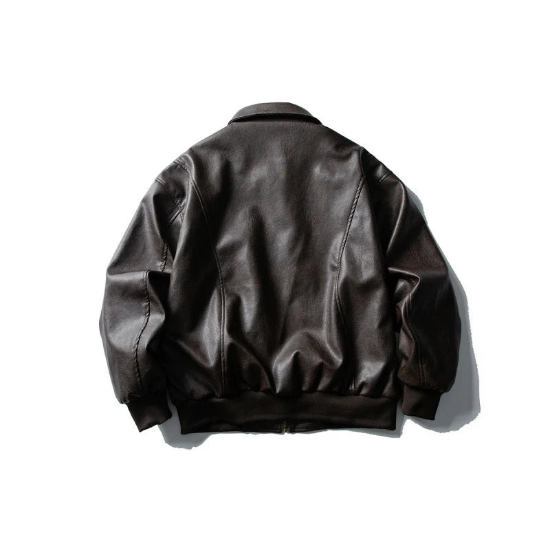 Bomber Jacket Boxy Fit Full-Length Zip Ribbed Cuffs & Hem