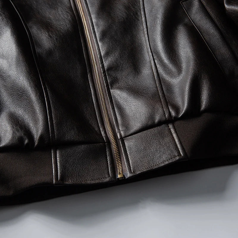 Bomber Jacket Boxy Fit Full-Length Zip Ribbed Cuffs & Hem