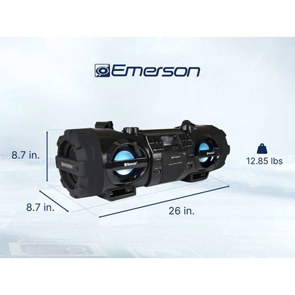 Boombox 60W Dual Subwoofers Bluetooth CD Player
