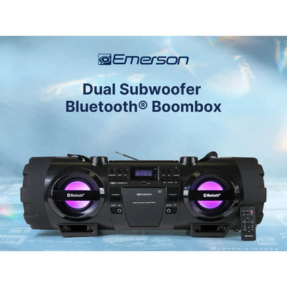 Boombox 60W Dual Subwoofers Bluetooth CD Player