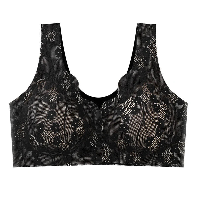 Bra Front Closure Wire-Free Soft Support