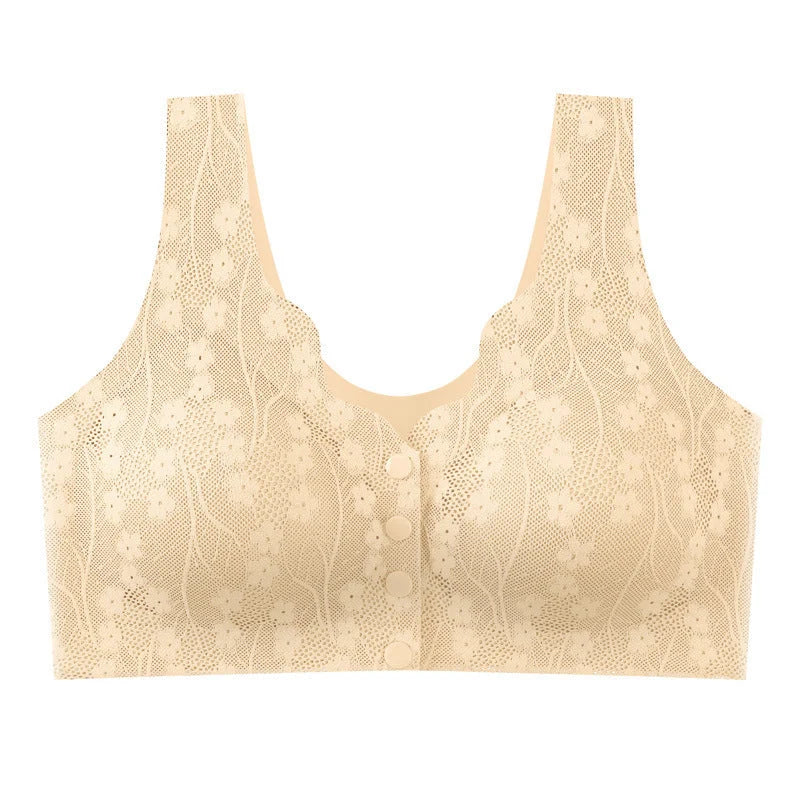 Bra Front Closure Wire-Free Soft Support