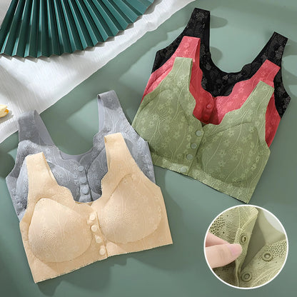 Bra Front Closure Wire-Free Soft Support