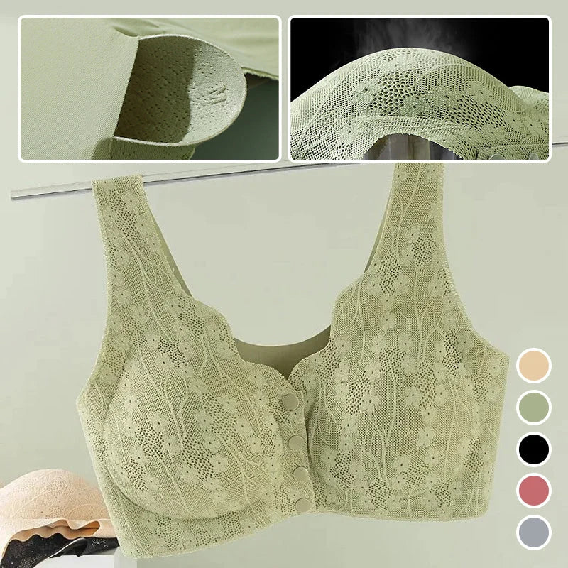 Bra Front Closure Wire-Free Soft Support