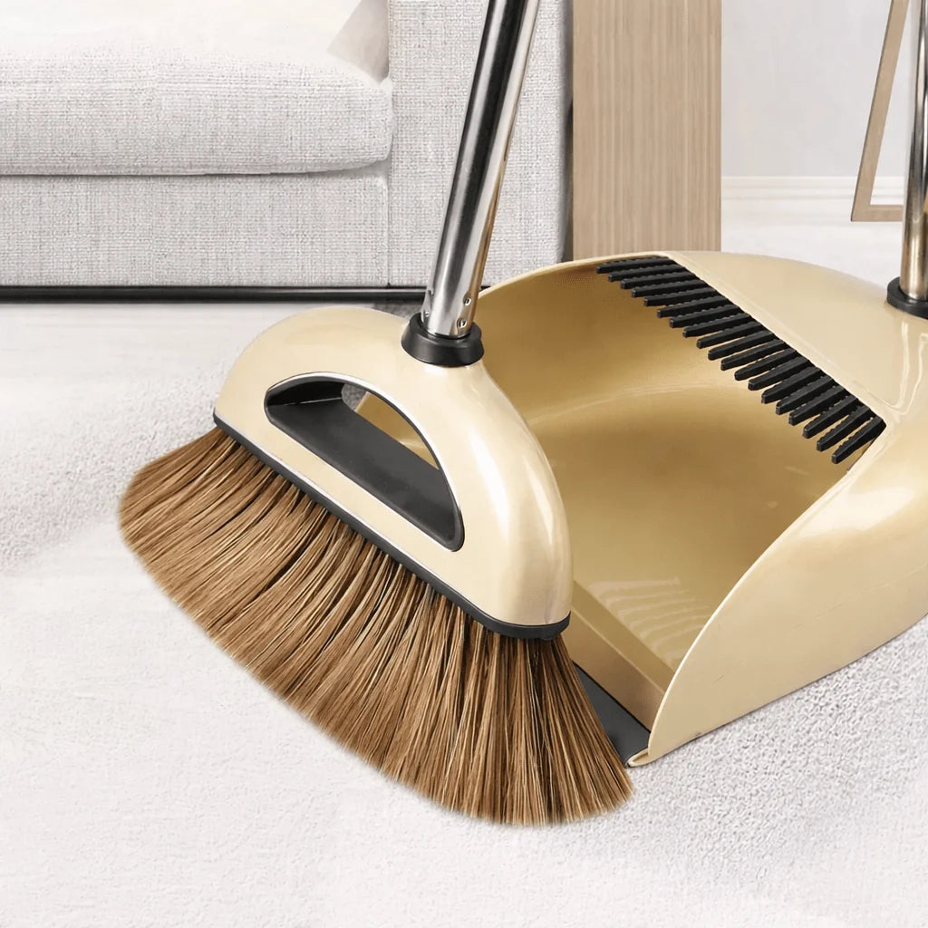 Broom and Dustpan Set Lightweight Indoor & Outdoor Use