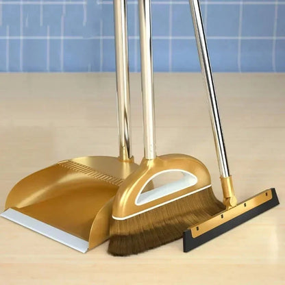 Broom and Dustpan Set Lightweight Indoor & Outdoor Use