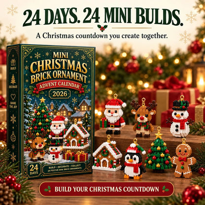 Building Brick Advent Calendar 24 Mini Builds Hanging Decorations