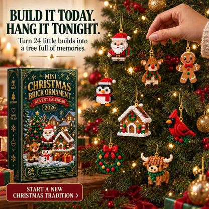 Building Brick Advent Calendar 24 Mini Builds Hanging Decorations